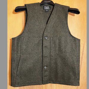 Filson Mackinaw Wool Vest. Medium. Forest Green. NWOT